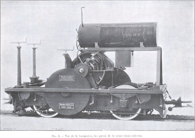 Coupe transversale de la locomotive