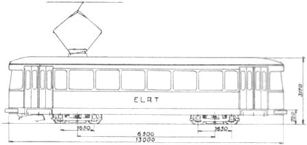 Diagramme des motrices 500 (Doc. Rail et traction n°13, juin-juillet 1951)